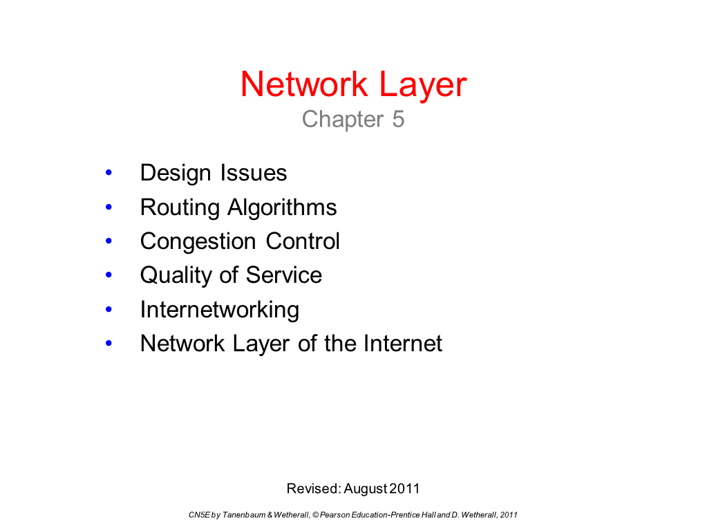 Network Layer Chapter 5