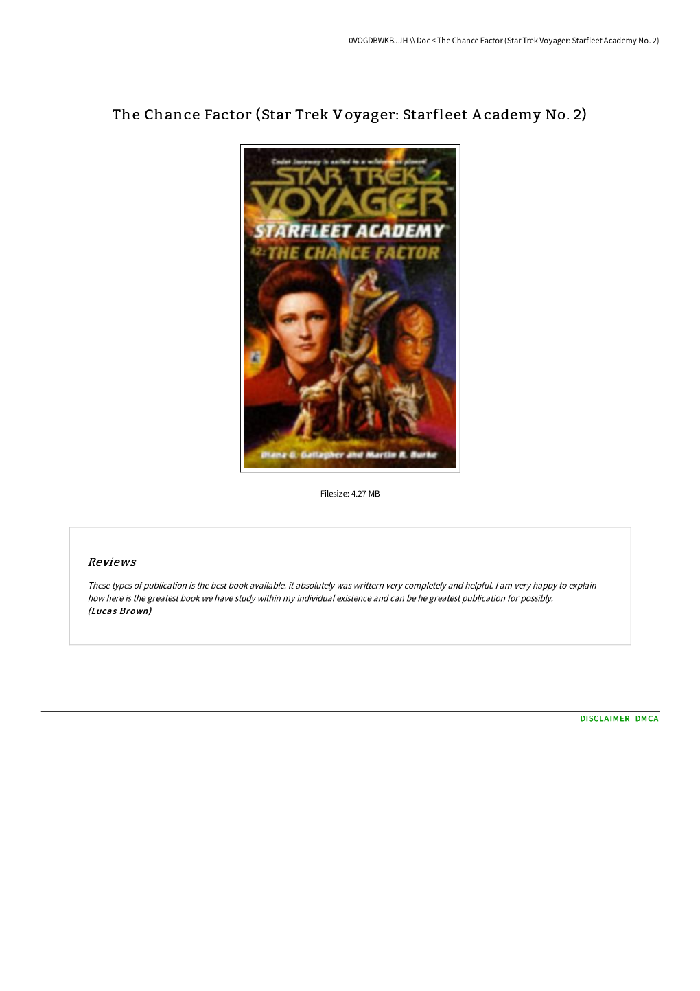 Read Book &gt; the Chance Factor (Star Trek Voyager: Starfleet