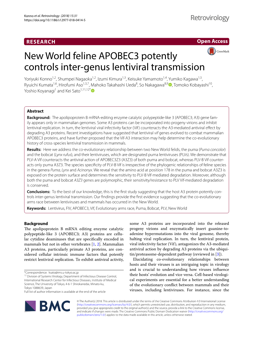 New World Feline APOBEC3 Potently Controls Inter-Genus Lentiviral Transmission