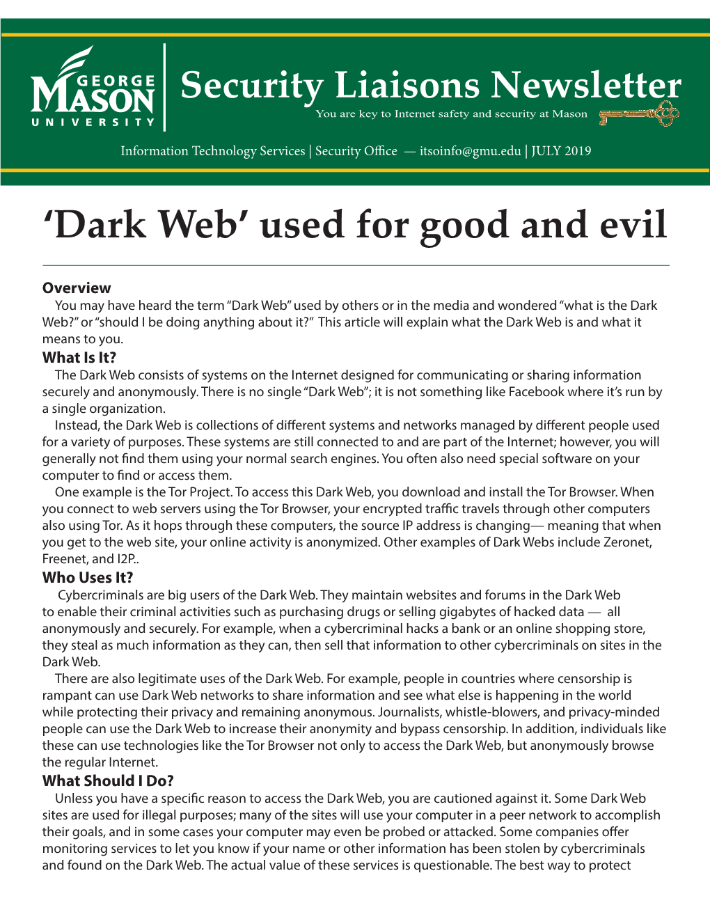'Dark Web' Used for Good and Evil