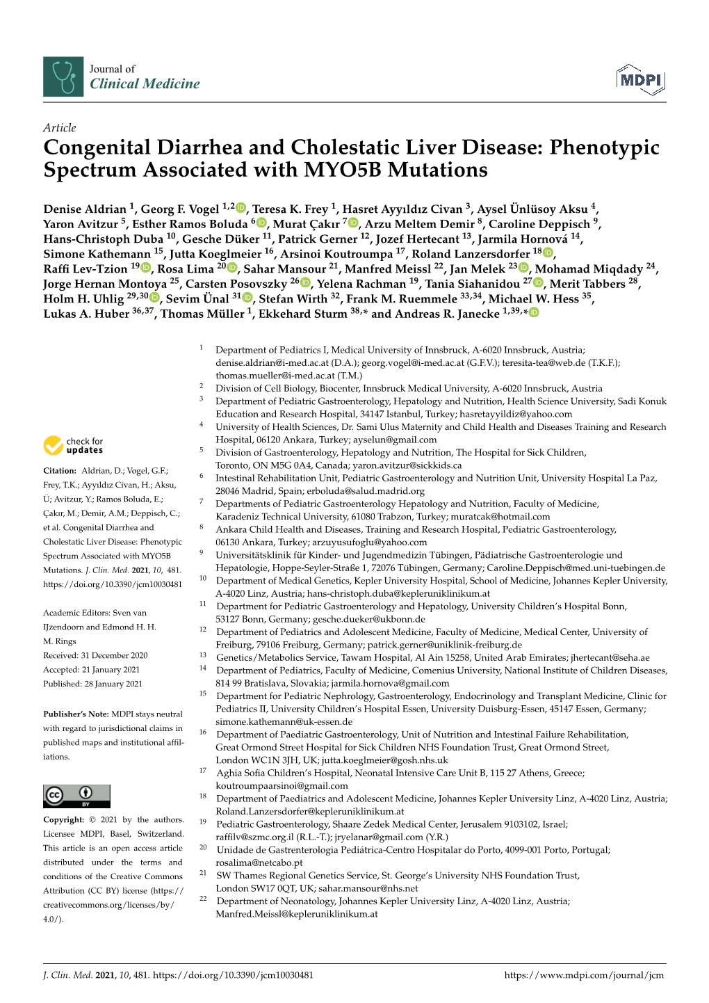 Phenotypic Spectrum Associated with MYO5B Mutations