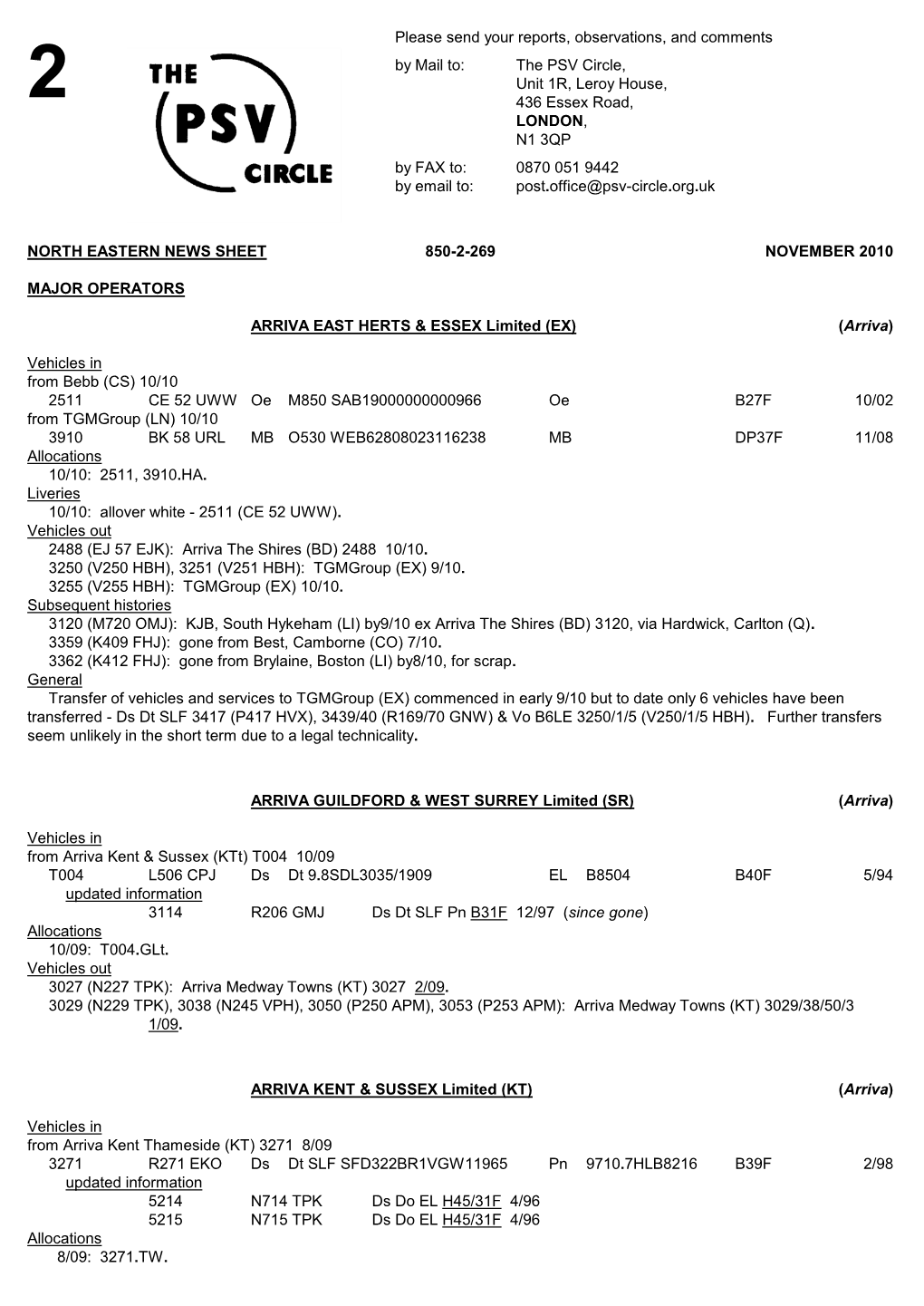 South Eastern News Sheet 2002