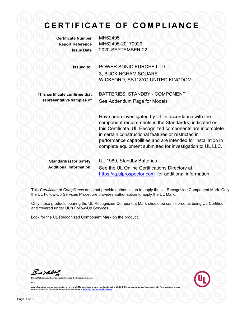 Certificate of Compliance