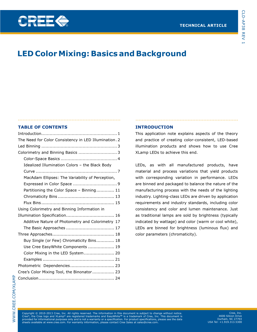 LED Color Mixing