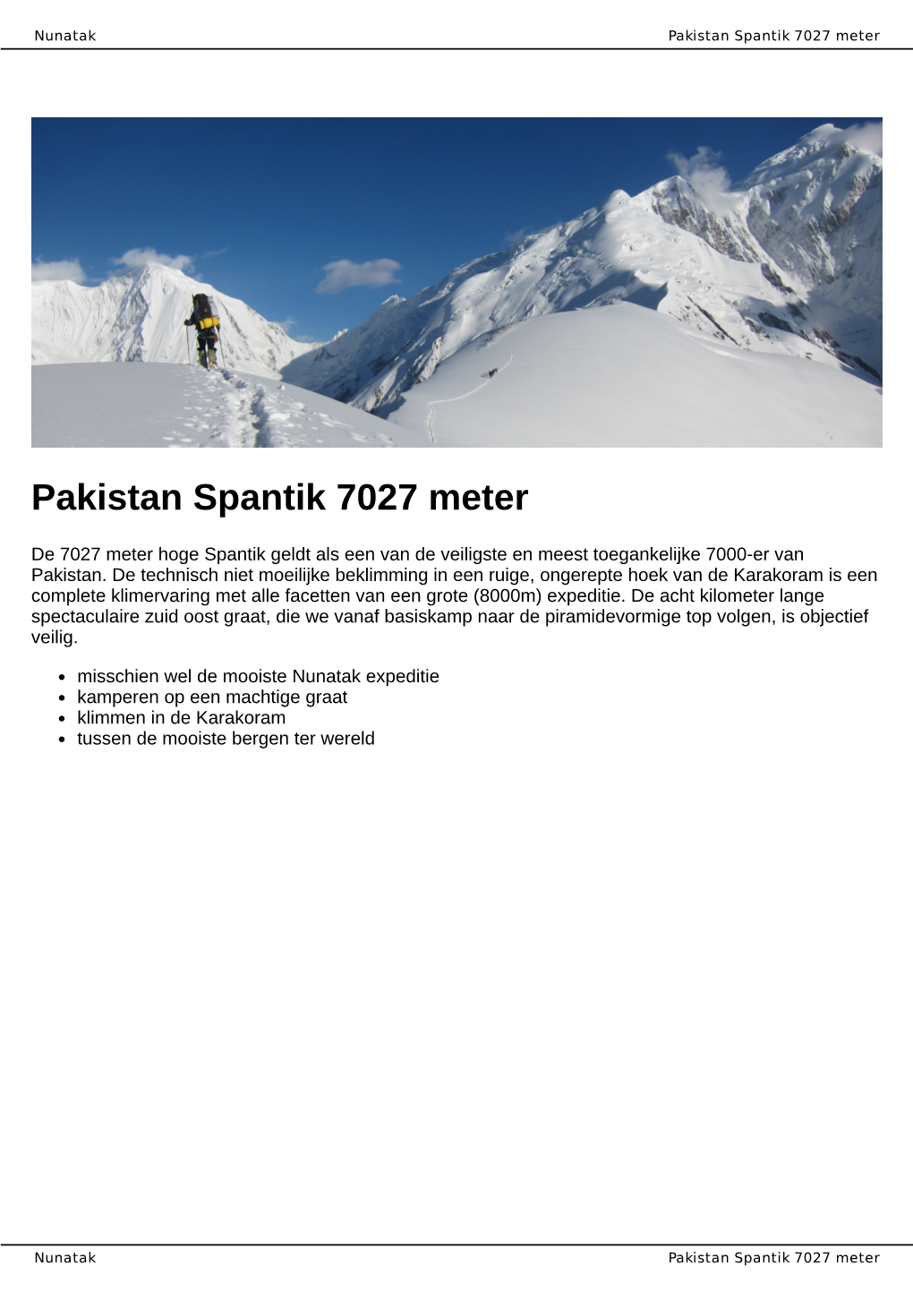 Pakistan Spantik 7027 Meter