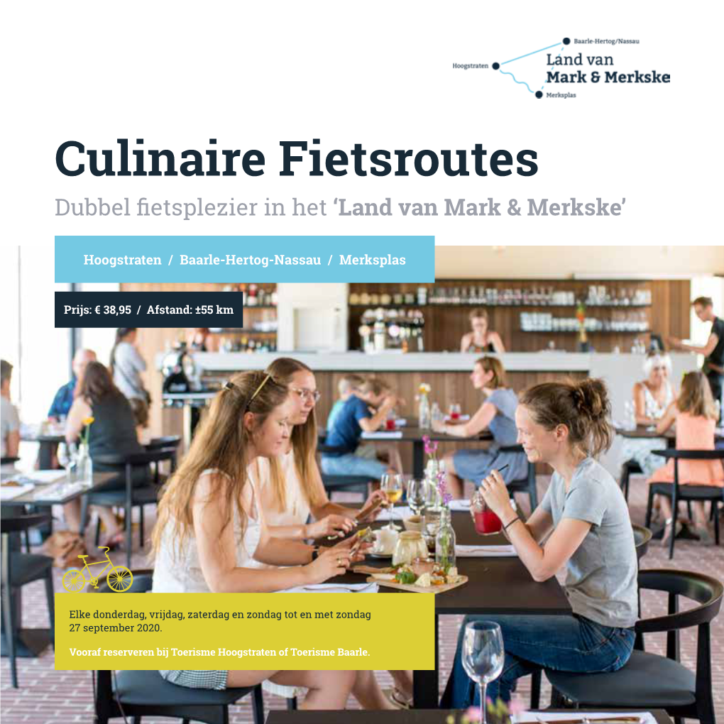 Culinaire Fietsroutes Dubbel Fietsplezier in Het‘Land Van Mark & Merkske’