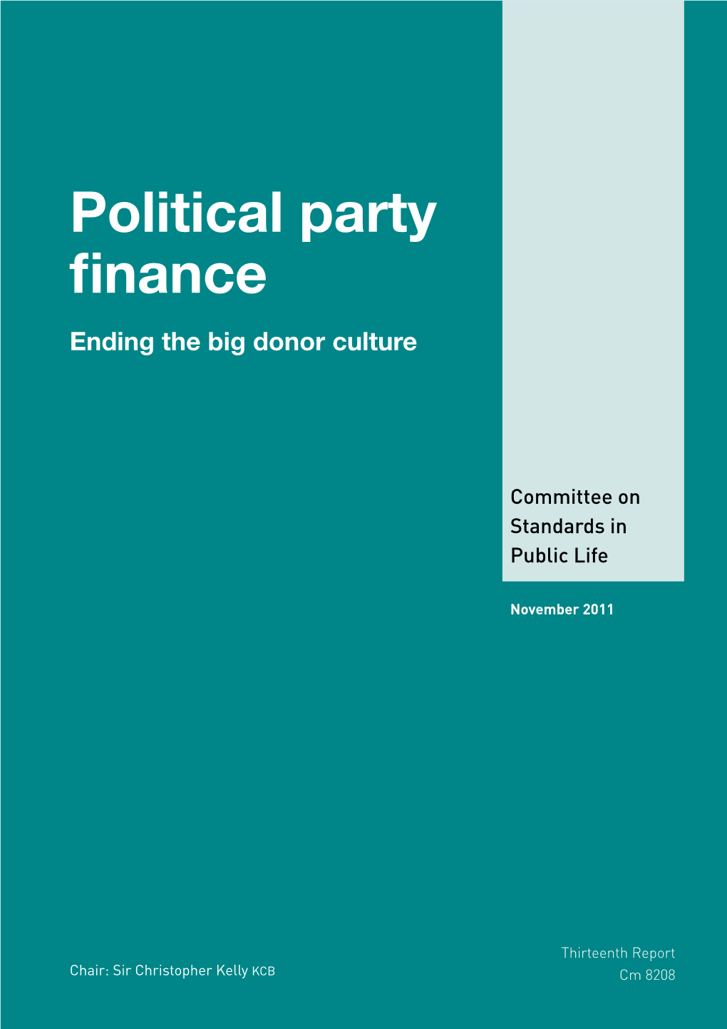 Political Party Finance CM 8208