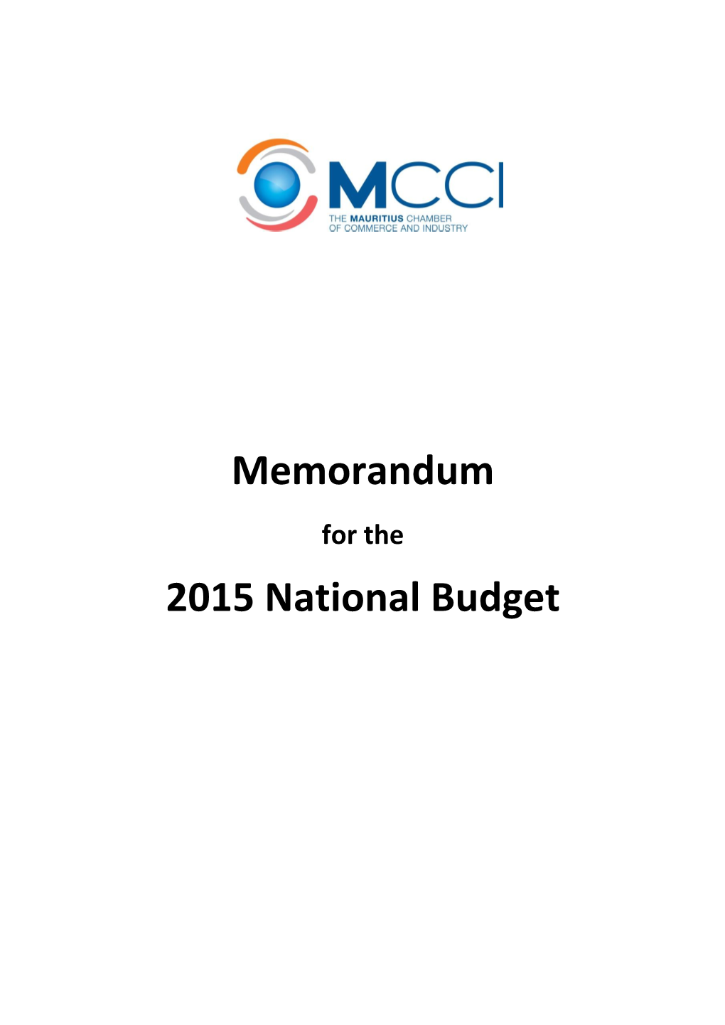 Budget Memorandum 2015