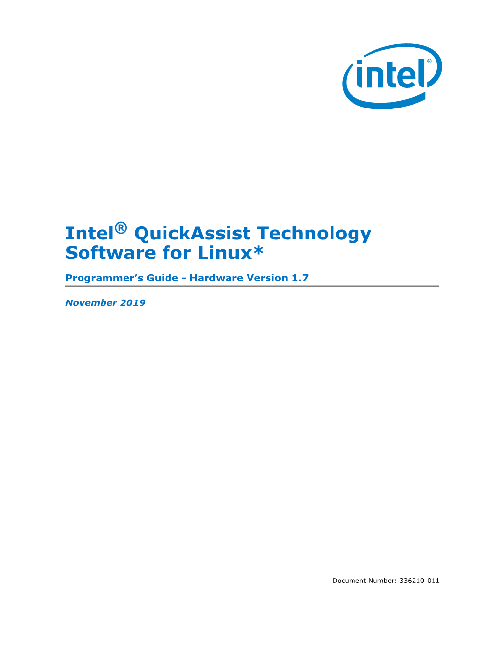 Intel Quickassist Technology Software for Linux*