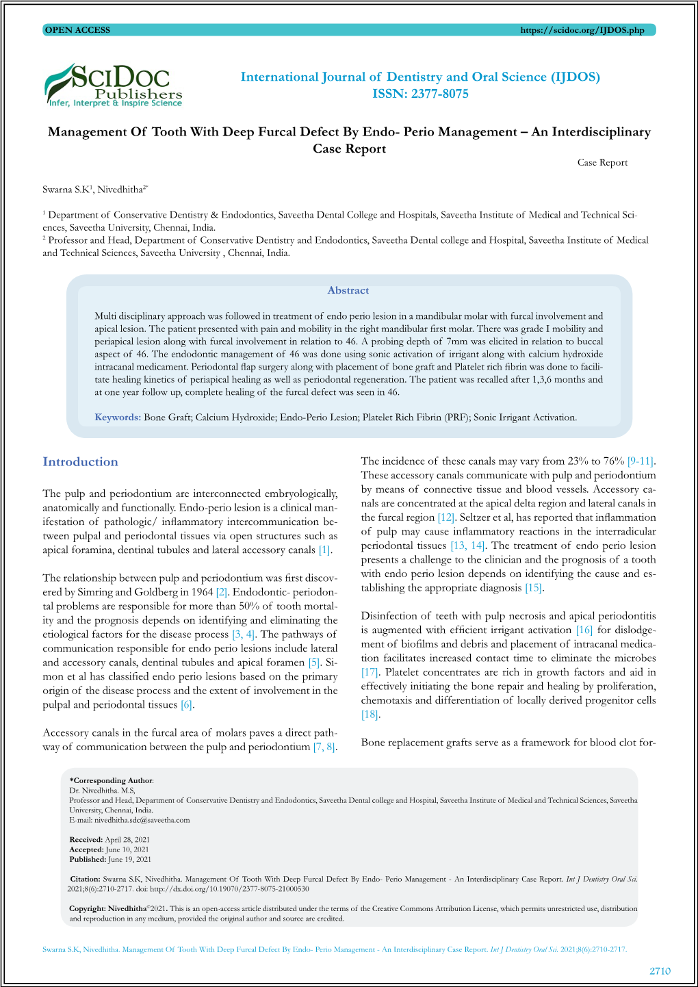 Perio Management – an Interdisciplinary Case Report Case Report