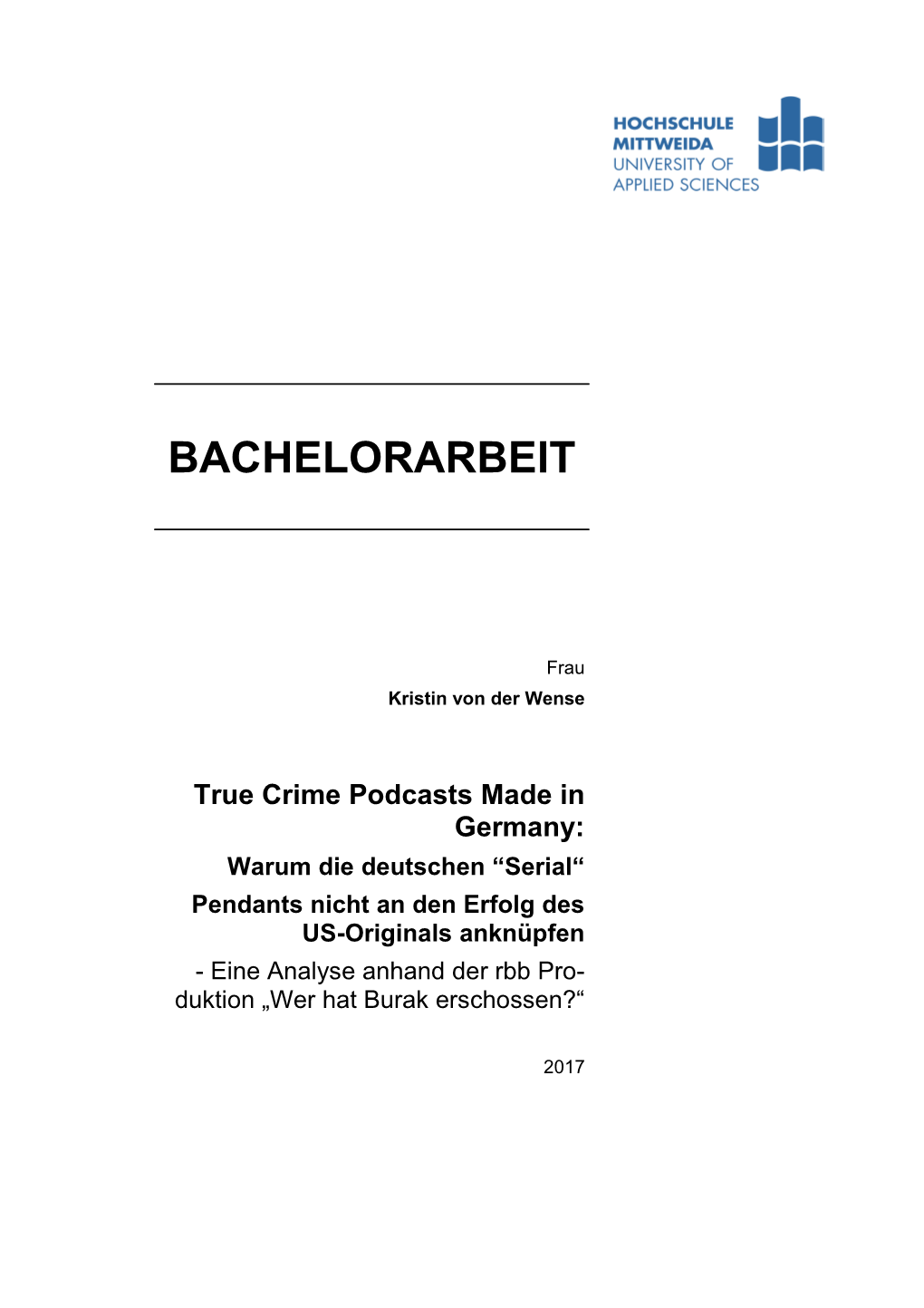 Bachelorarbeit