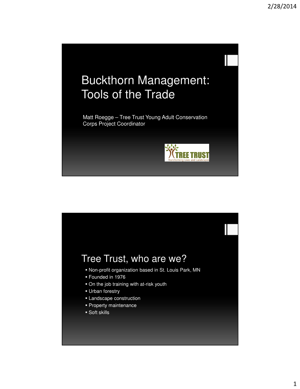 Buckthorn Management: Tools of the Trade