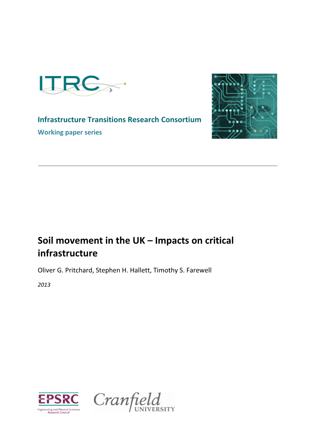 Soil Movement in the UK – Impacts on Critical Infrastructure