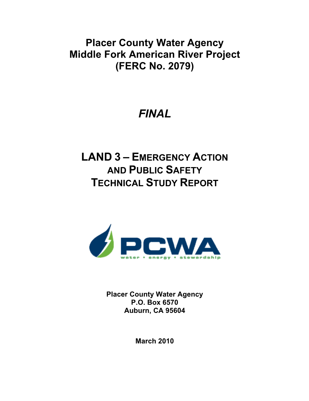 Final LAND 3 – Technical Study Report