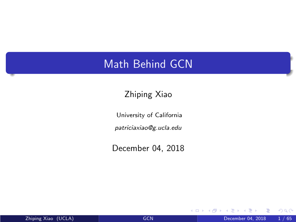 Math Behind GCN