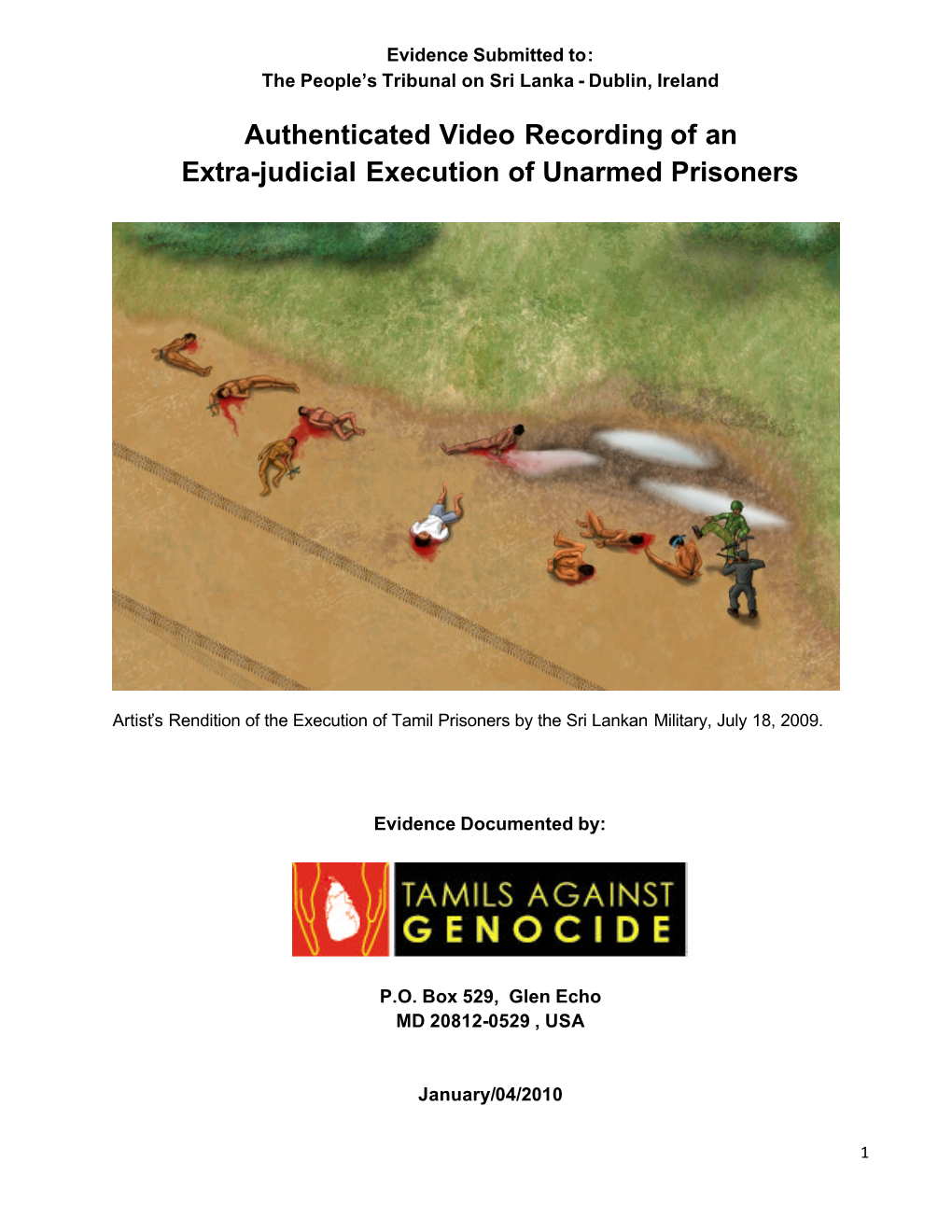 Authenticated Video Recording of an Extra-Judicial Execution of Unarmed Prisoners