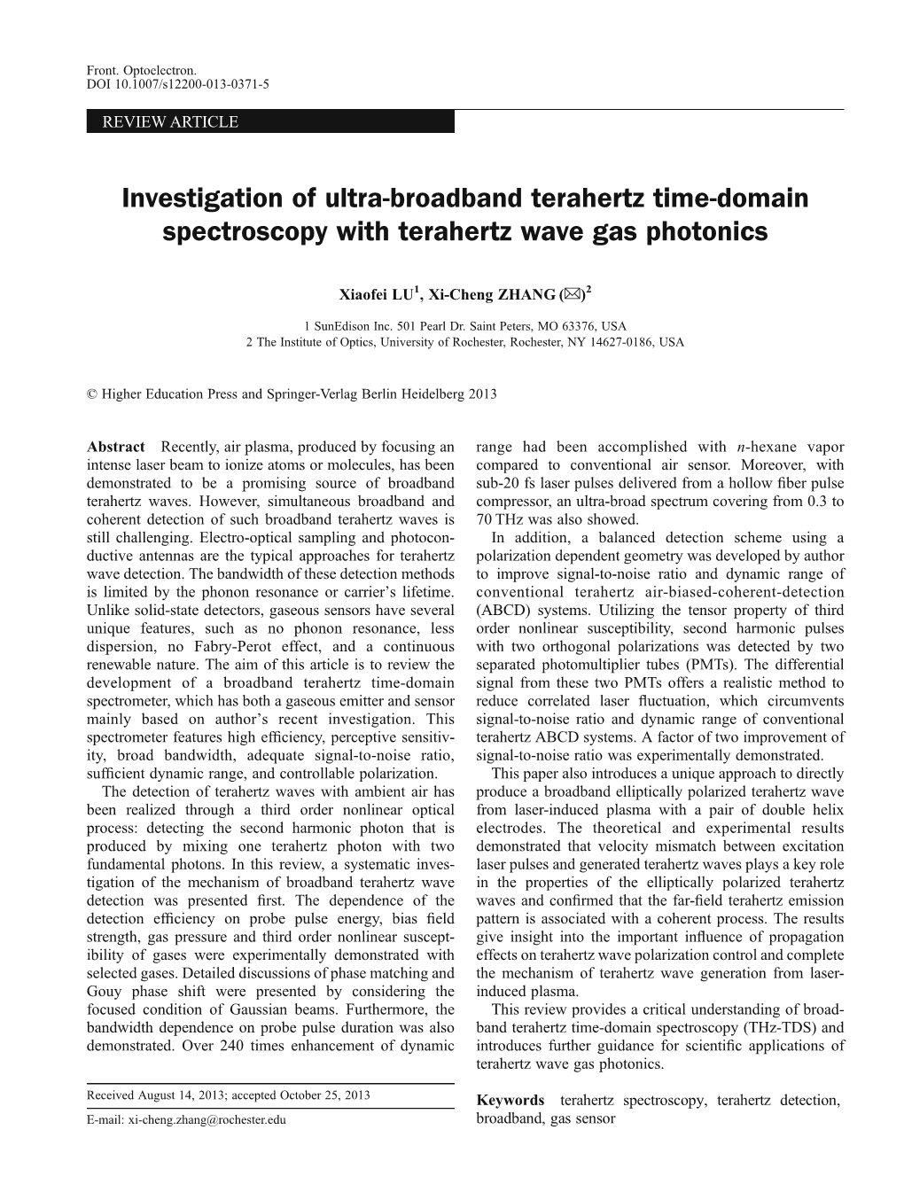 Investigation of Ultra-Broadband Terahertz Time-Domain Spectroscopy with Terahertz Wave Gas Photonics