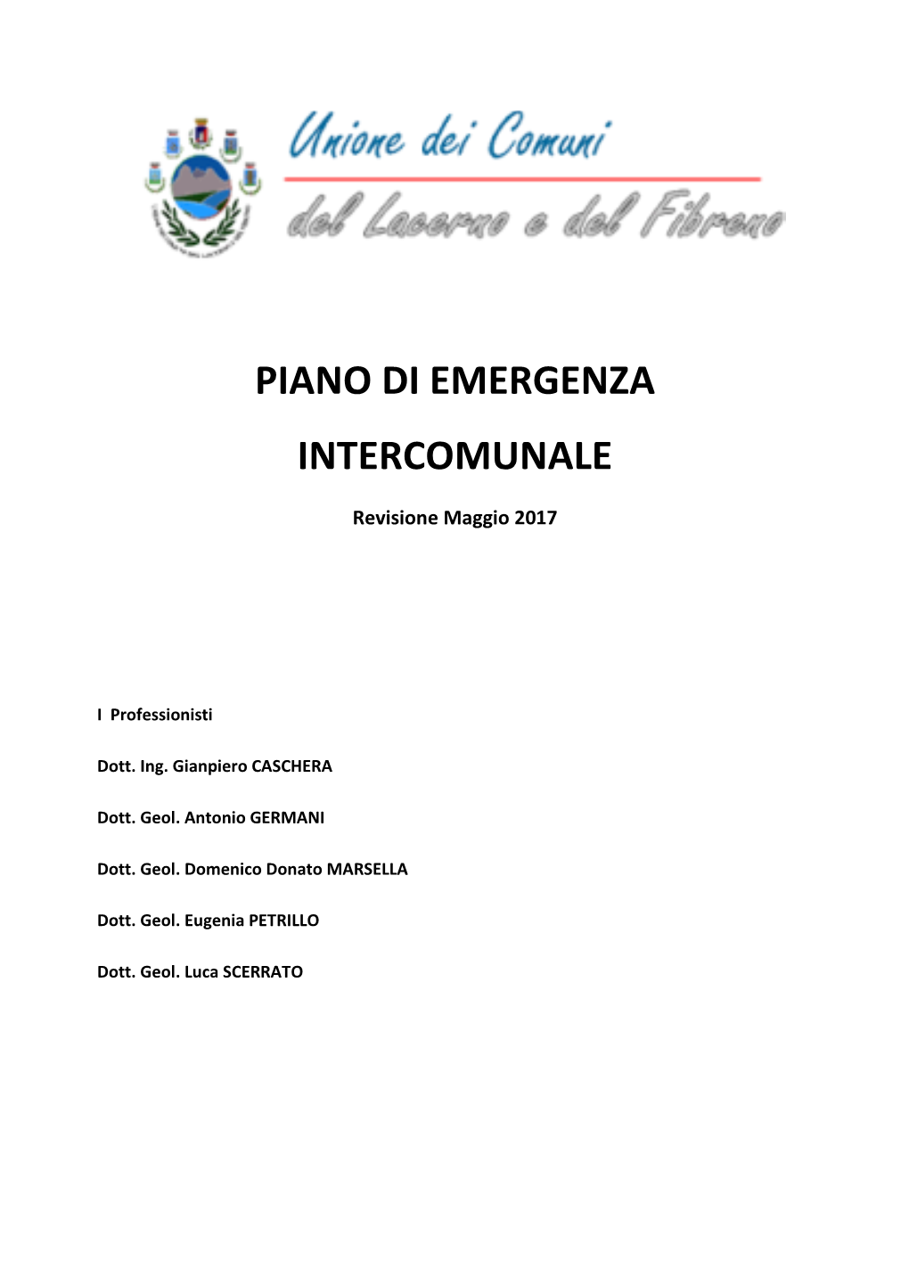 Piano Di Emergenza Intercomunale