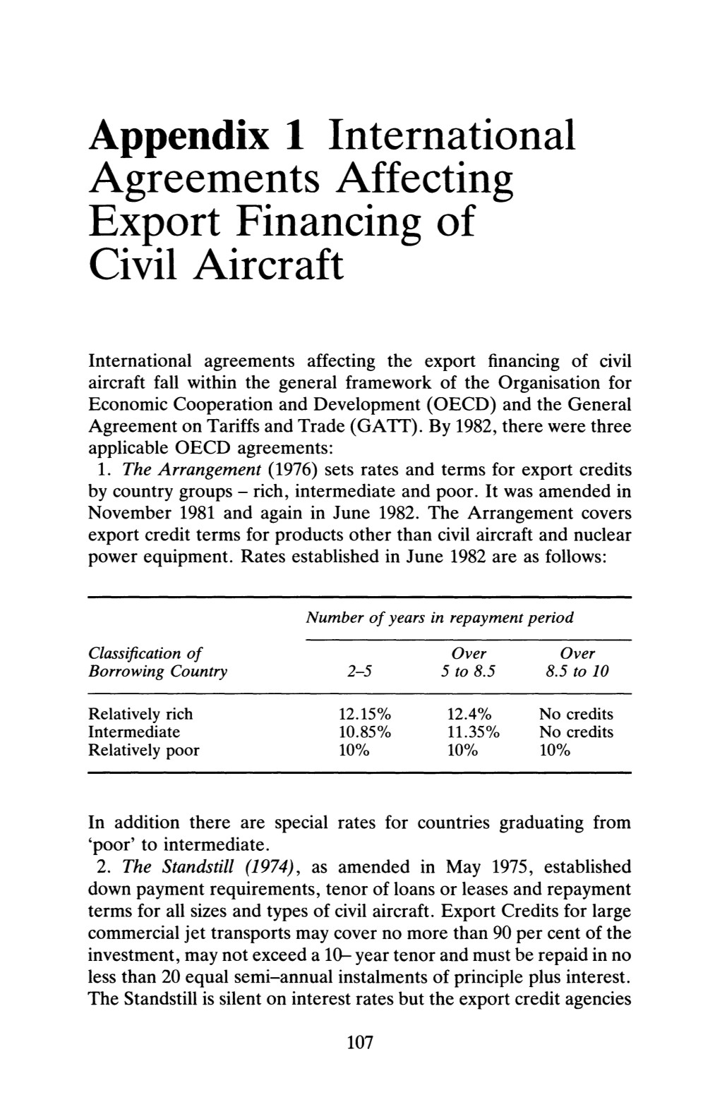 Appendix 1 International Agreements Affecting Export Financing of Civil Aircraft