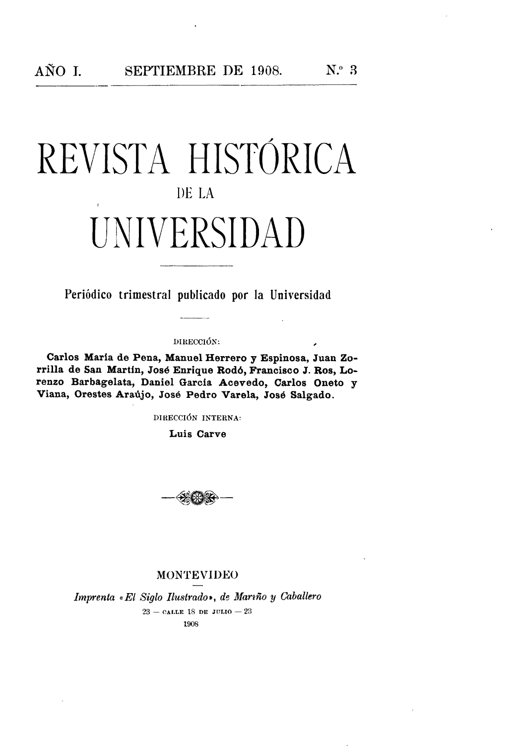 Revista Histórica Universidad