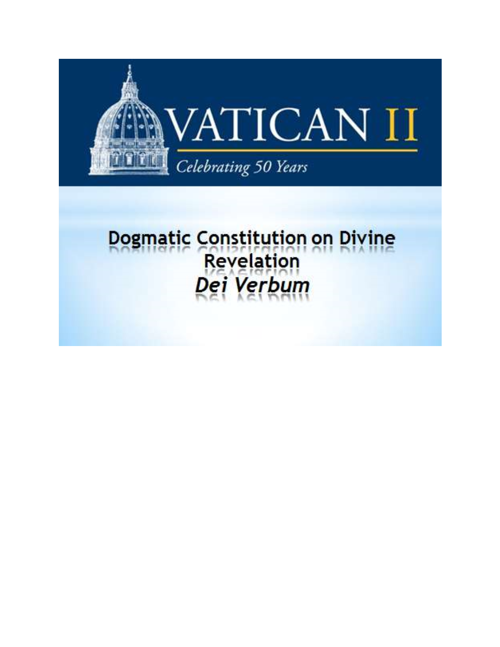 Vatican Council II: Divine Revelation