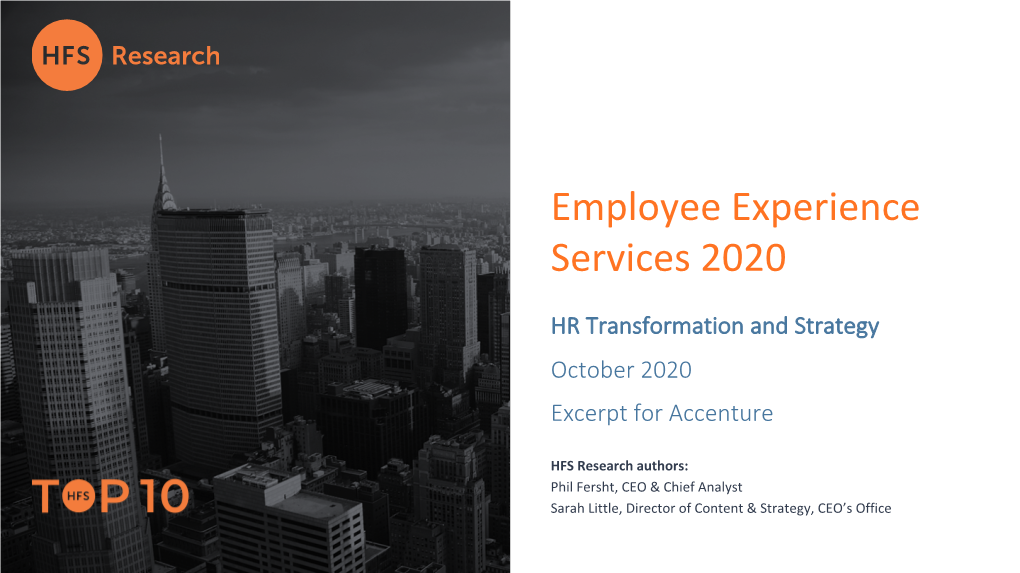 Employee Experience Services 2020