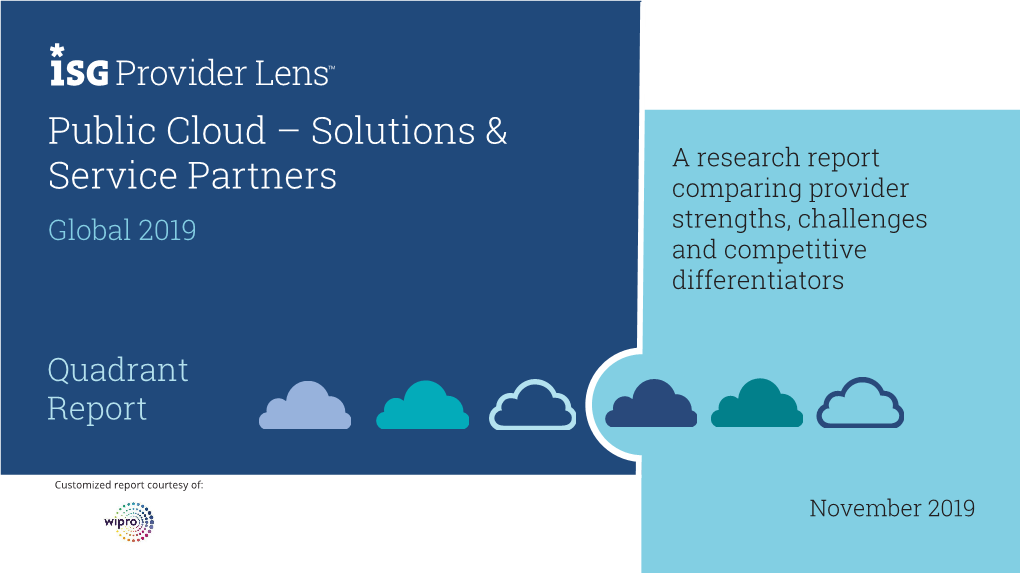 Public Cloud – Solutions & Service Partners