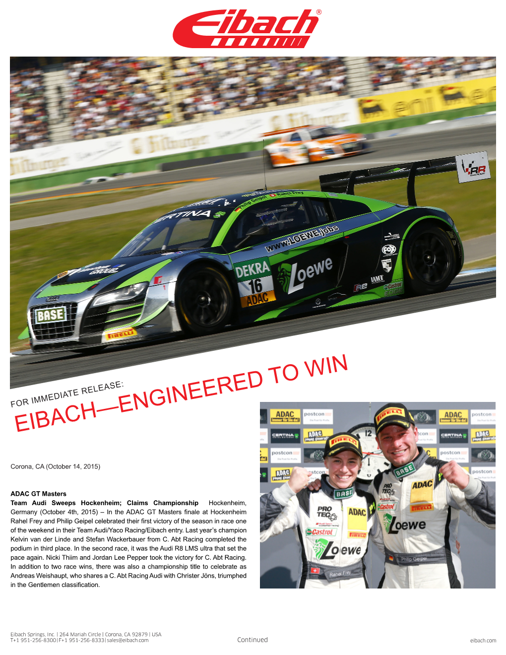 Eibach—Engineered to Win