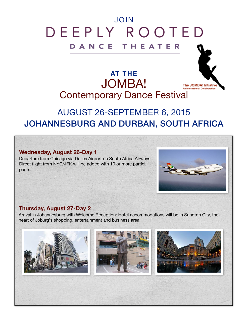 Jomba 2015 Schedule