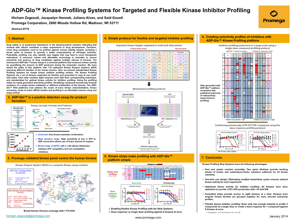 ADP-Glo™ Kinase Profiling Systems for Targeted and Flexible Kinase