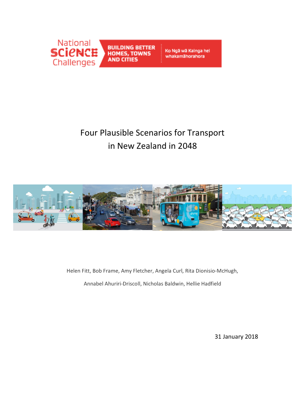 Four Plausible Scenarios for Transport in New Zealand in 2048