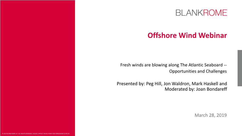 Offshore Wind Webinar Presentation
