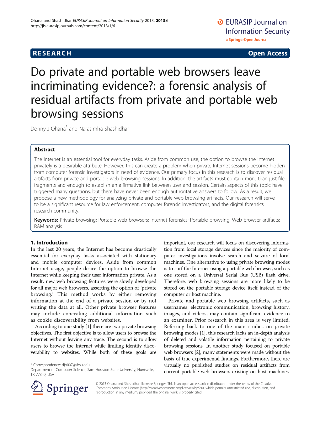 Do Private and Portable Web Browsers Leave Incriminating