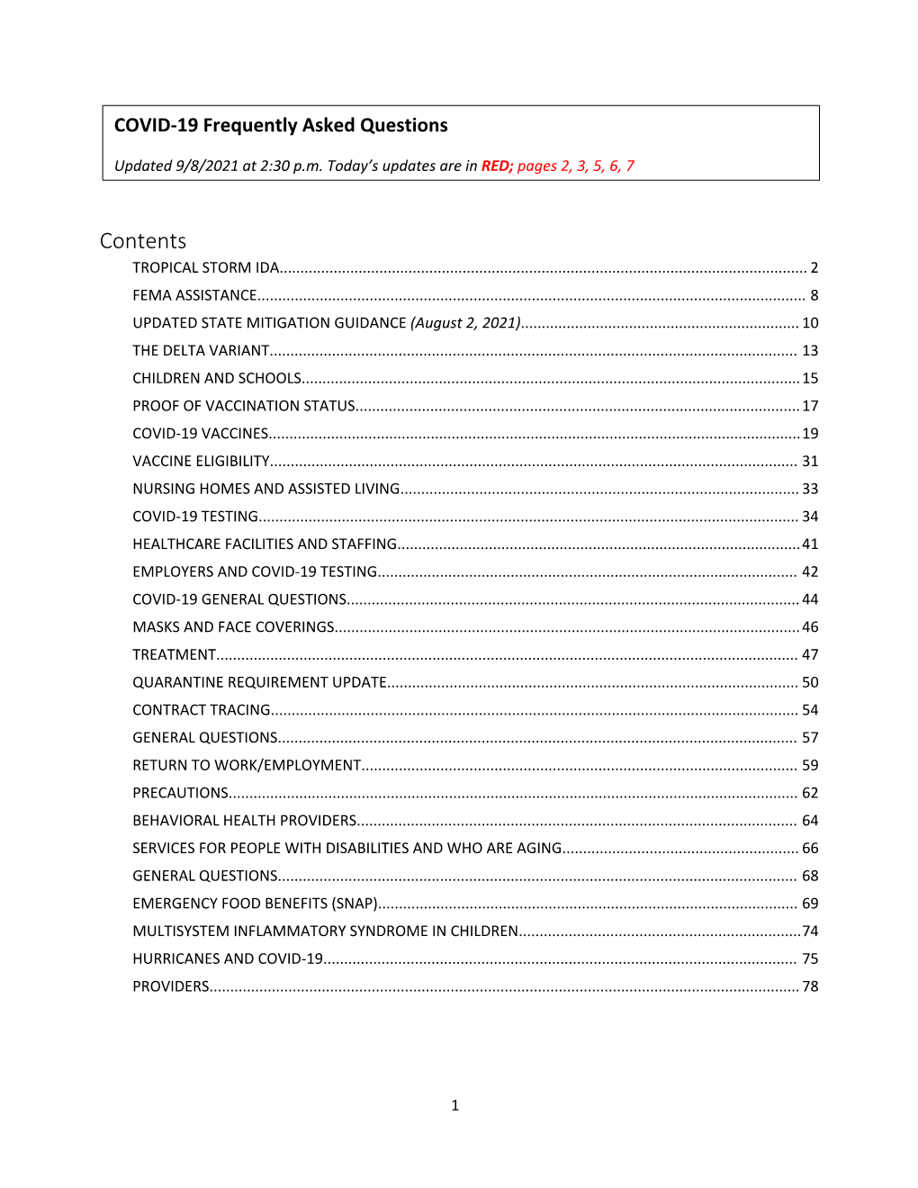 Contents TROPICAL STORM IDA