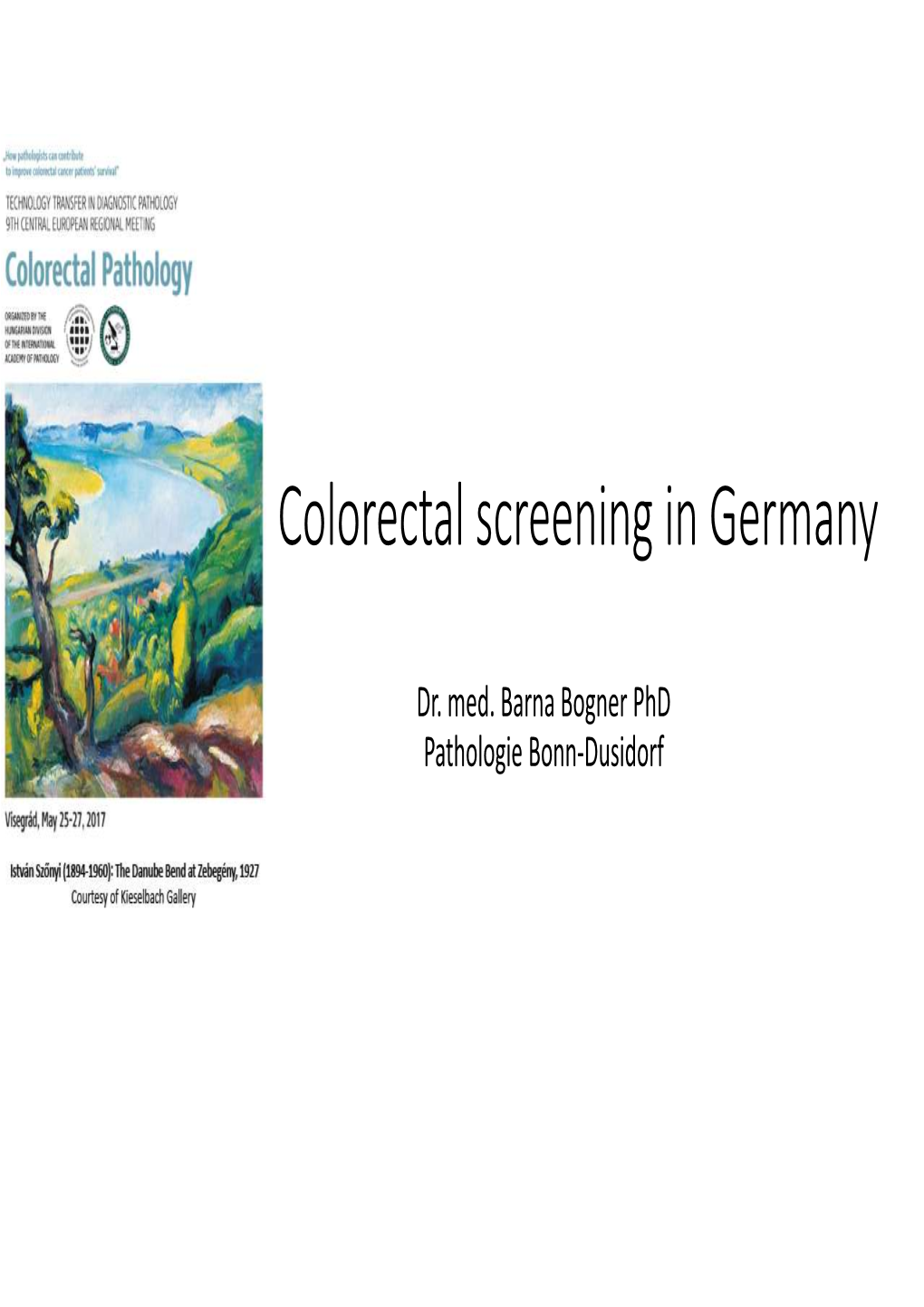 Colorectal Screening in Germany