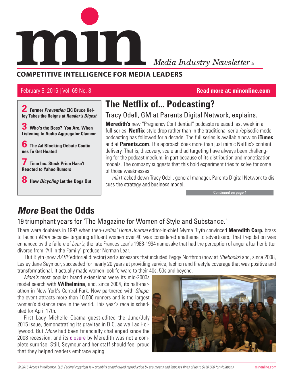 The Netflix Of... Podcasting? 2 Former Prevention EIC Bruce Kel- Ley Takes the Reigns at Reader's Digest Tracy Odell, GM at Parents Digital Network, Explains