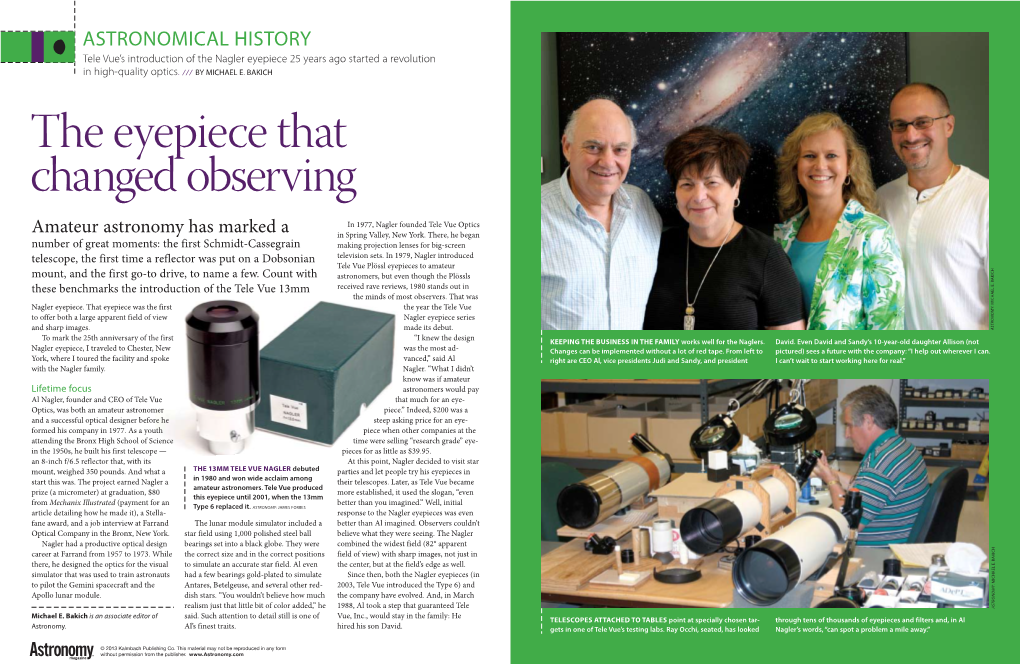 The Eyepiece That Changed Observing