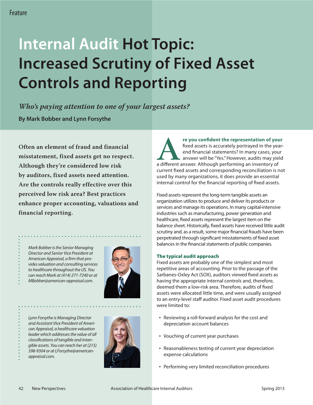 Internal Audit Hot Topic: Increased Scrutiny of Fixed Asset Controls and Reporting