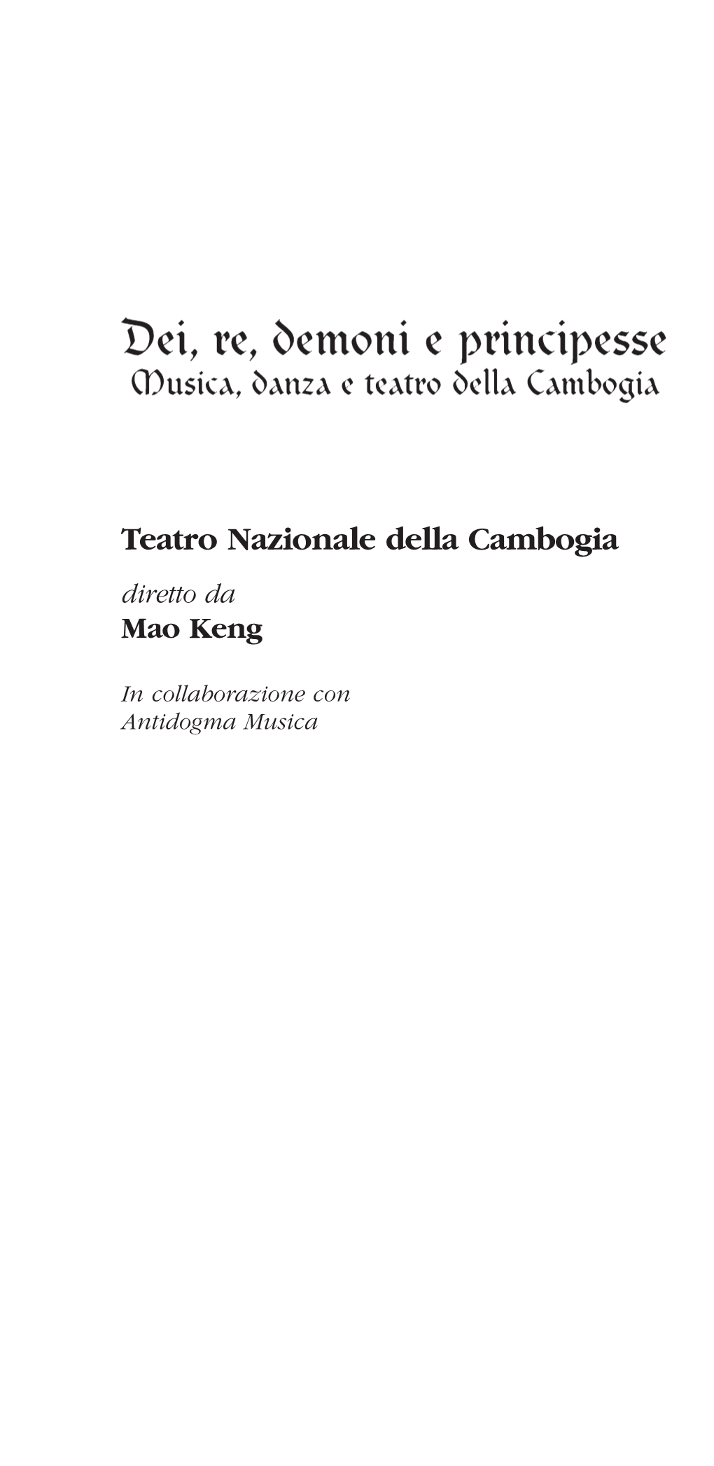 Ensemble Di Musicisti Del Teatro Nazionale Di Cambogia