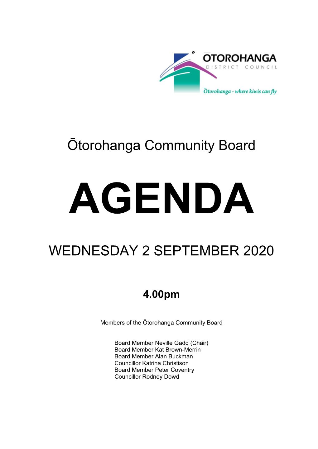 Original Council Agenda