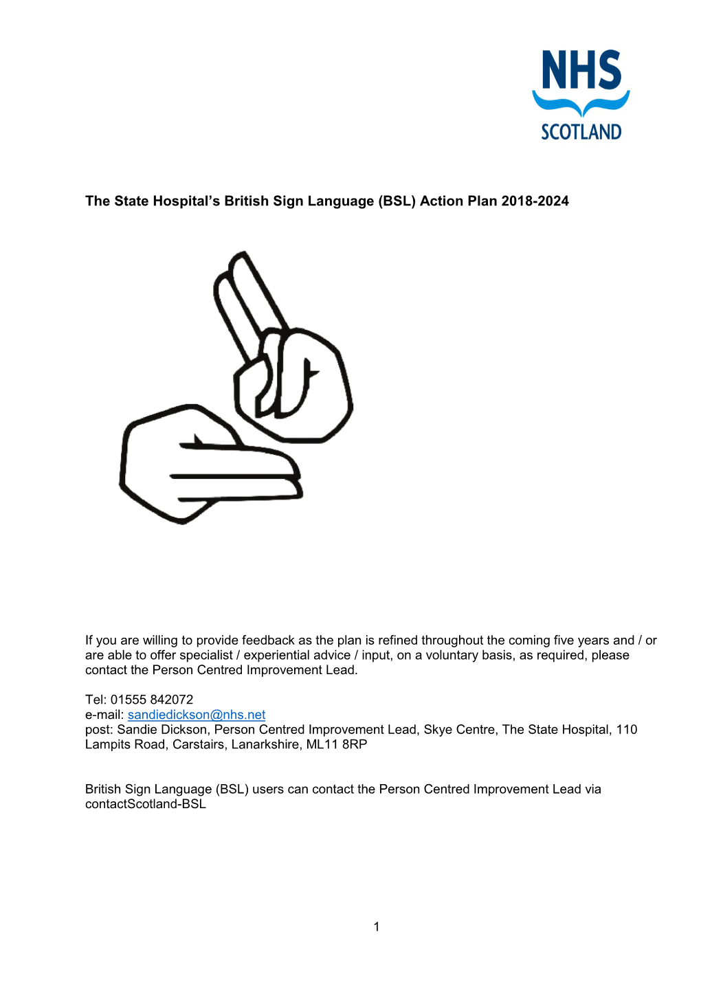 British Sign Language (BSL) Action Plan 2018-24