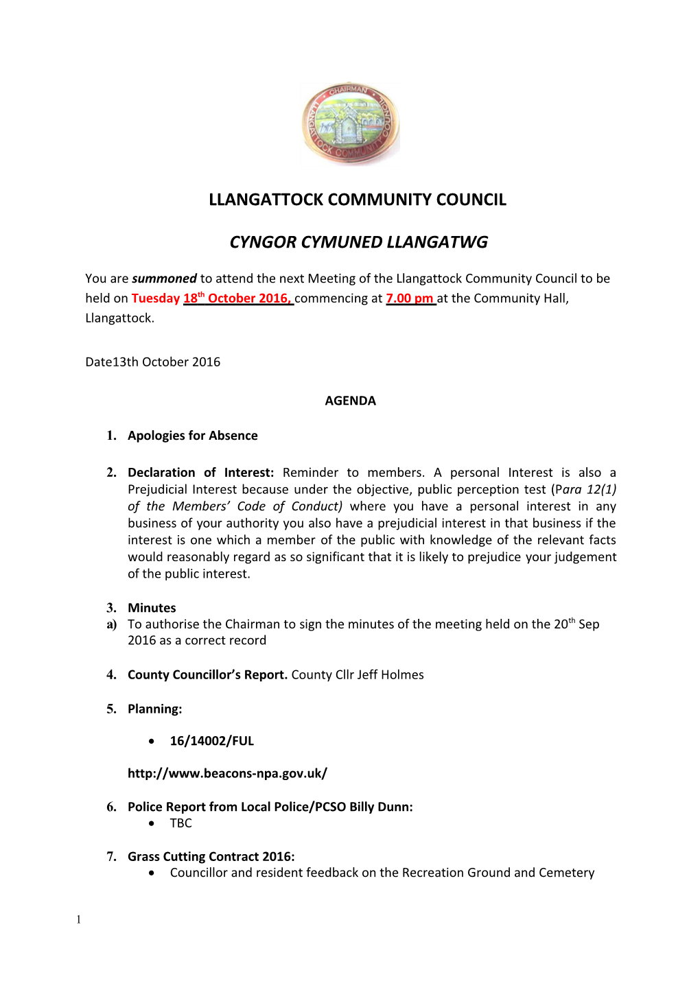 Llangattock Community Council