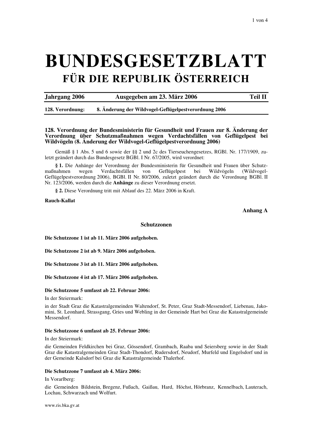 Bundesgesetzblatt Für Die Republik Österreich