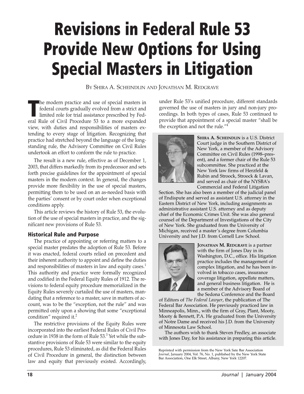 Revisions in Federal Rule 53 Provide New Options for Using Special Masters in Litigation