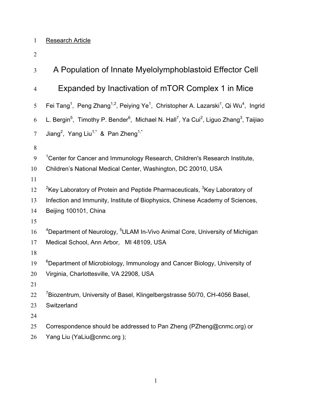 A Population of Innate Myelolymphoblastoid Effector Cell