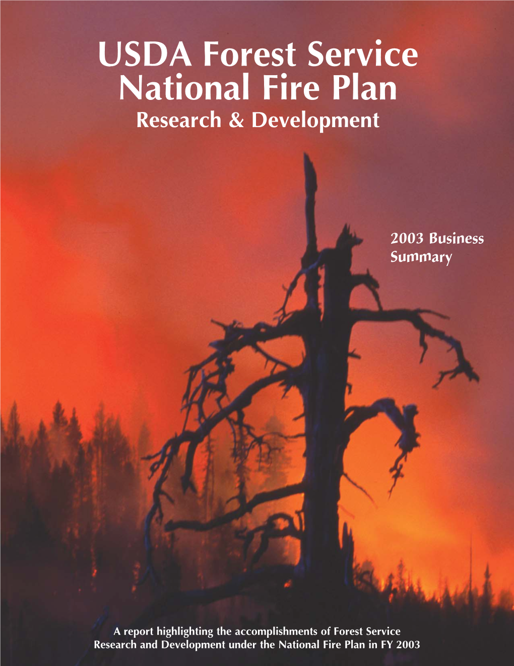 USDA Forest Service National Fire Plan Research & Development