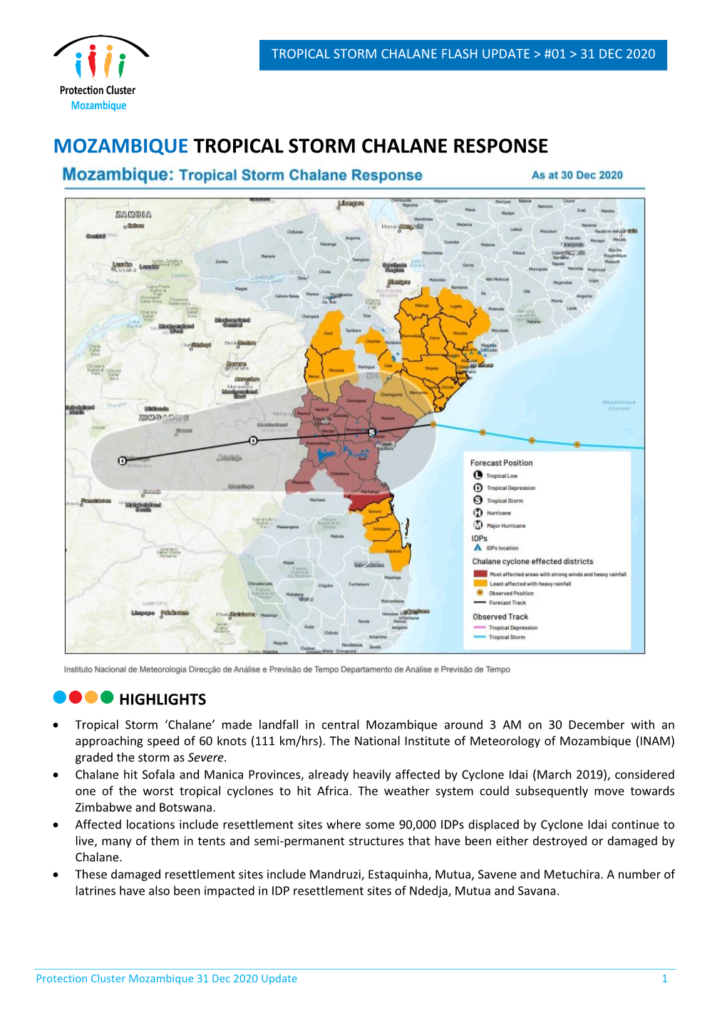 Mozambique Tropical Storm Chalane Response