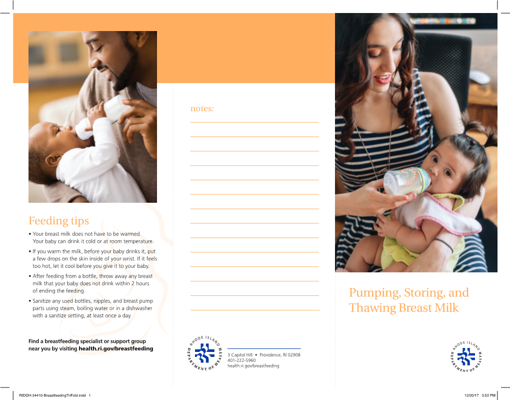 Pumping, Storing, and Thawing Breast Milk