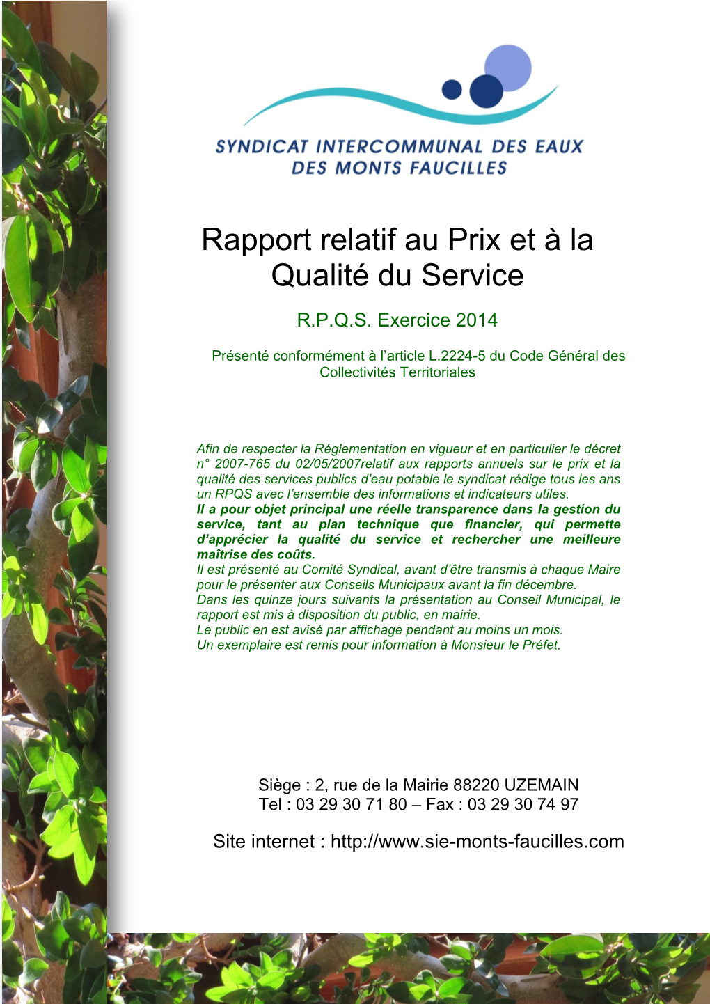 Rapport Relatif Au Prix Et À La Qualité Du Service