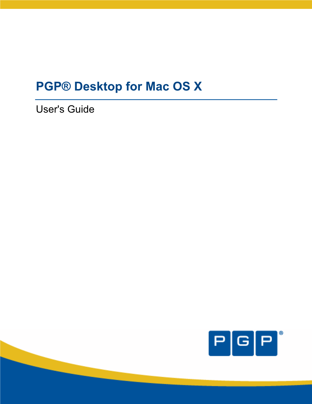 PGP Desktop for Macintosh OS X User's Guide